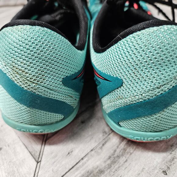 Saucony Womens 6.5 Racing Havok XC Running Track Shoes Teal Spikes S19029-1 - Picture 5 of 8